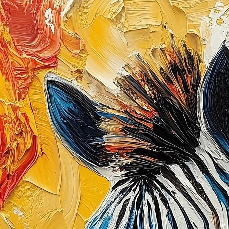 Zebra Abstract animal art print close-up detail