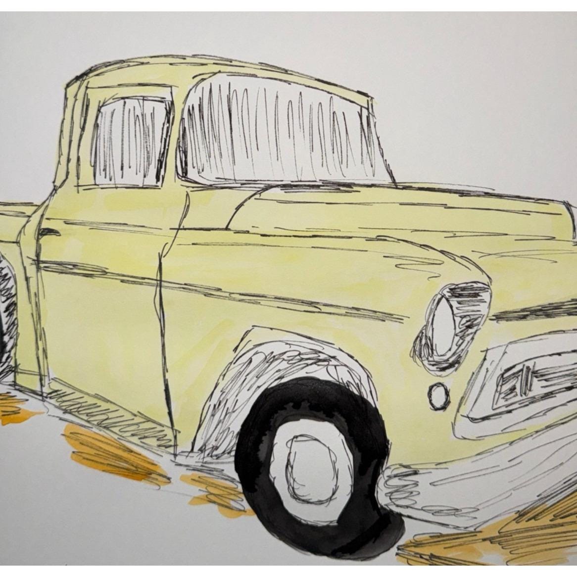 The Old Pickup original painting by Pattie Overcash