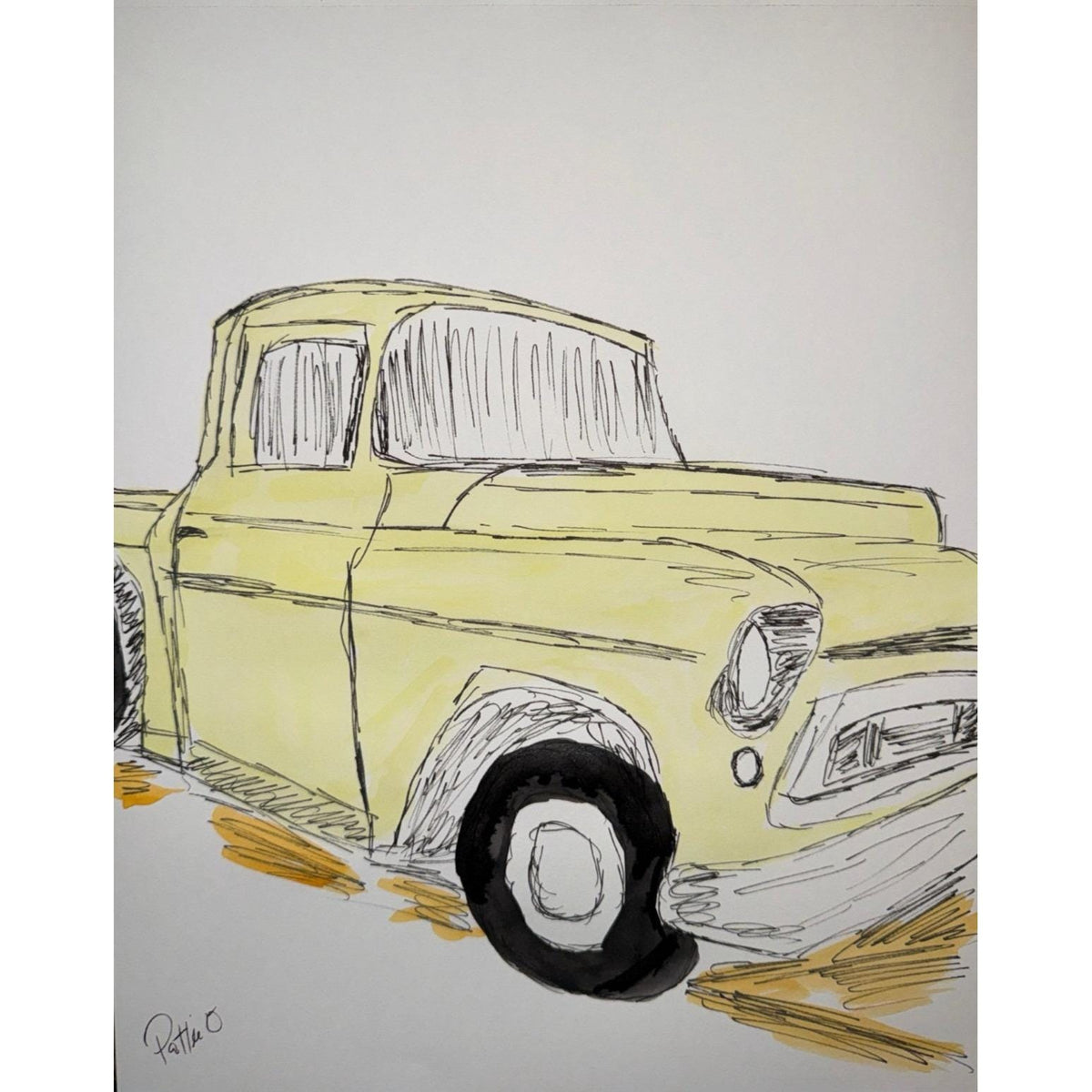 The Old Pickup original painting by Pattie Overcash