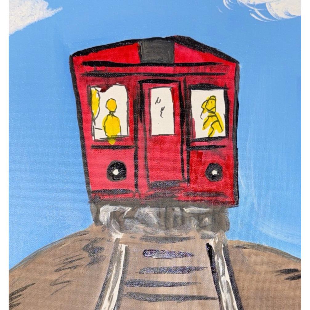 Rails to Somewhere original painting by Pattie Overcash
