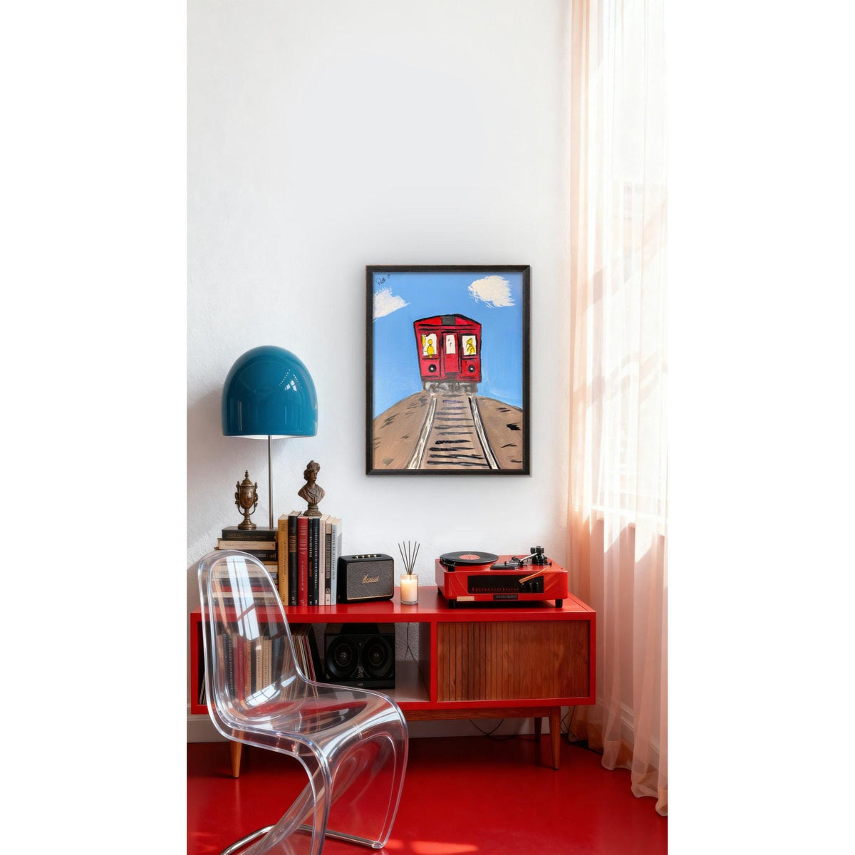 Rails to Somewhere original painting by Pattie Overcash