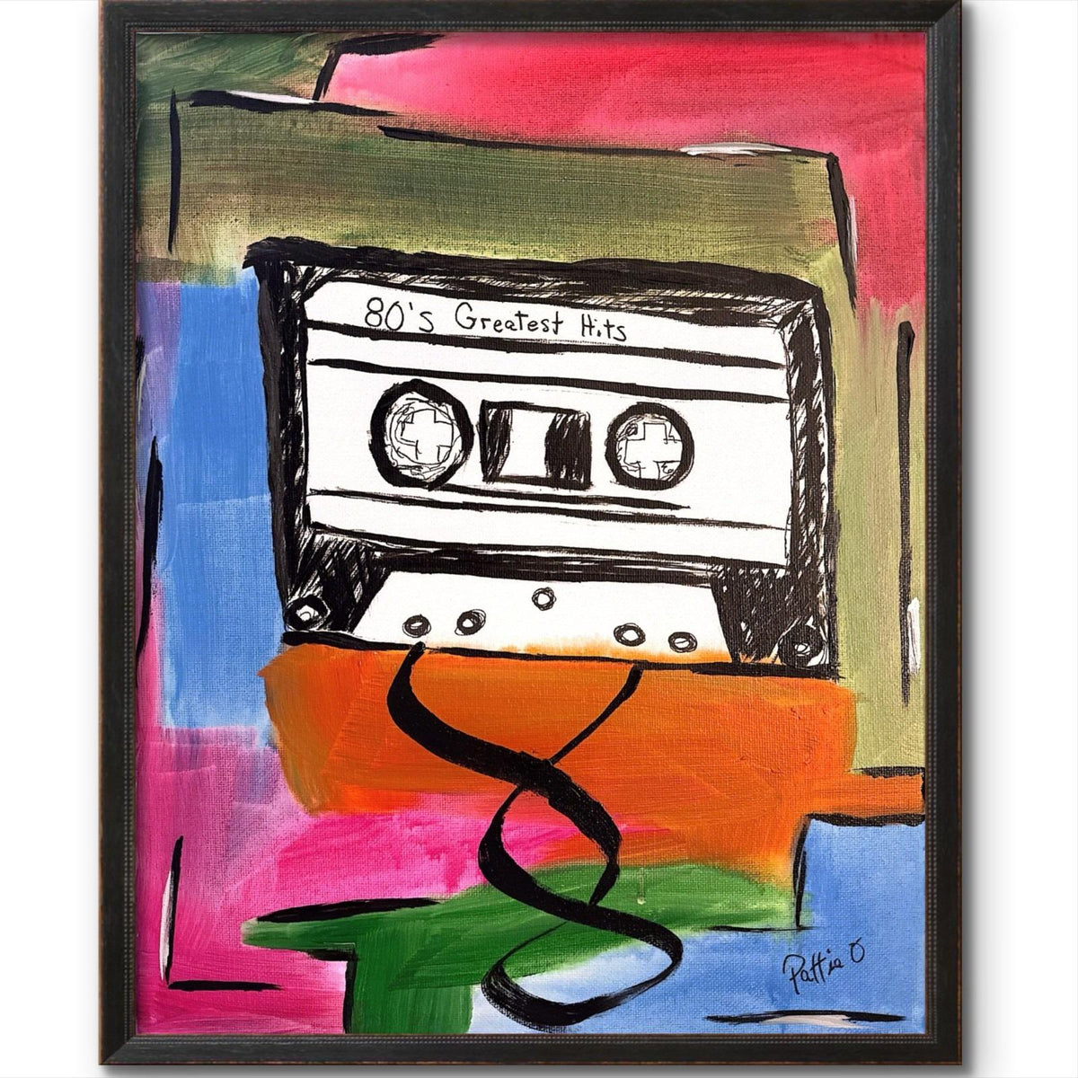 1980s Greatest Hits original painting by Pattie Overcash