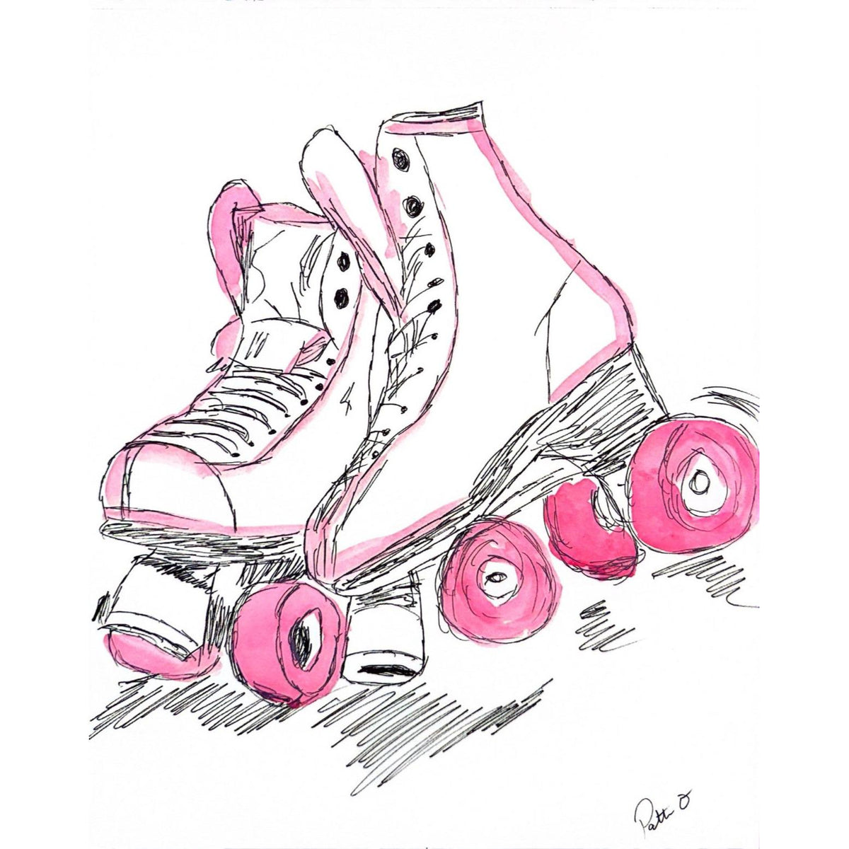 Saturday Night Skate original painting by Pattie Overcash