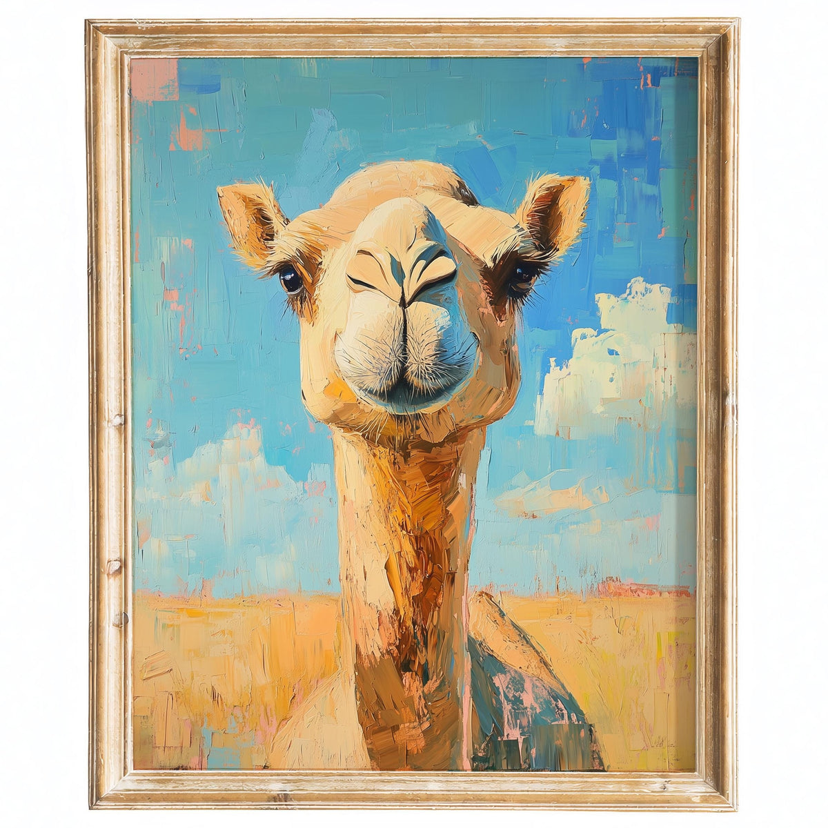 Cute Camel animal art print framed