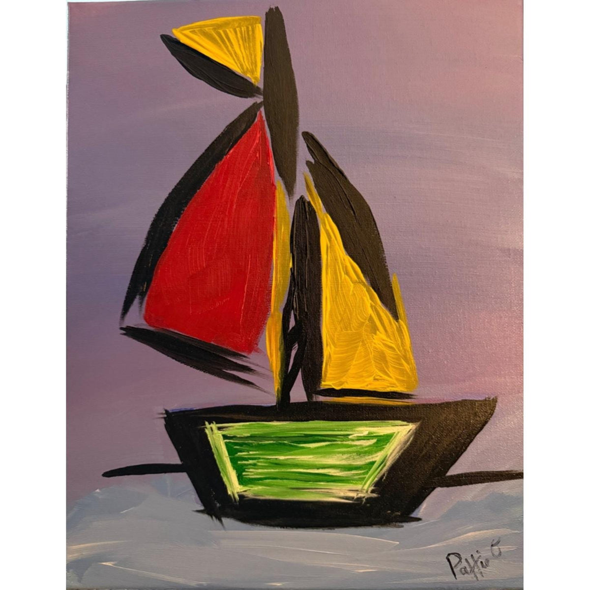 Harbor Colors original painting by Pattie Overcash
