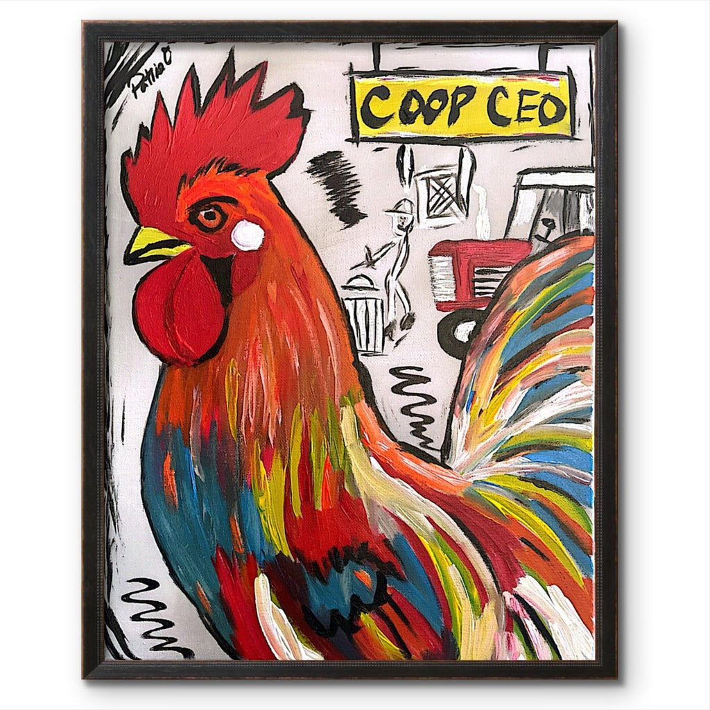 Coop CEO original painting by Pattie Overcash