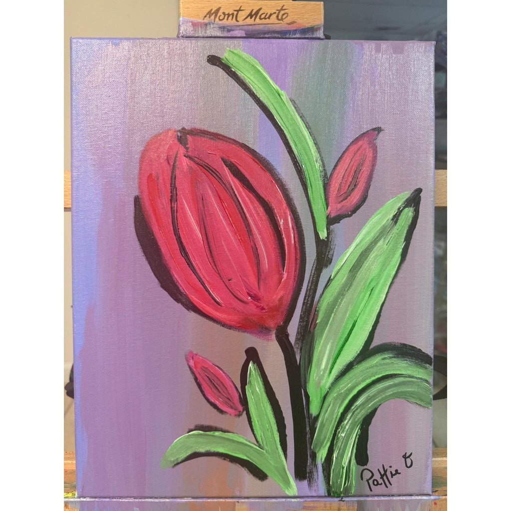 Blushing Bloom original painting by Pattie Overcash
