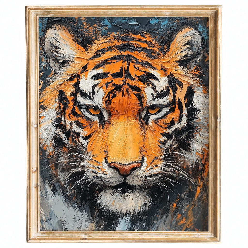 Bold Tiger animal art print framed