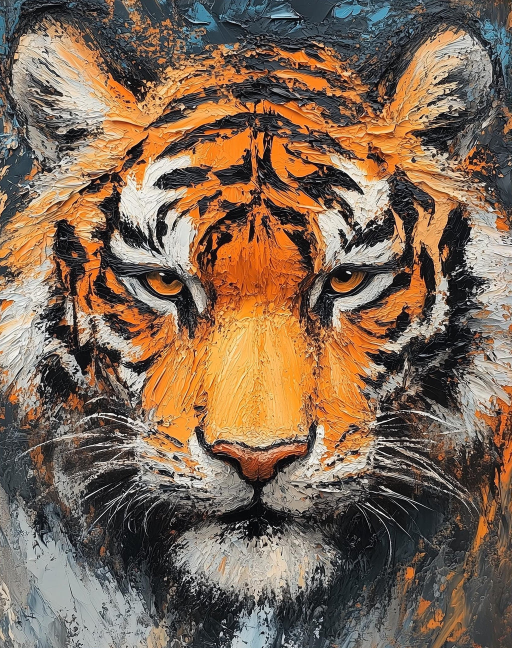 Bold Tiger animal art print unframed, signed by Pattie Overcash