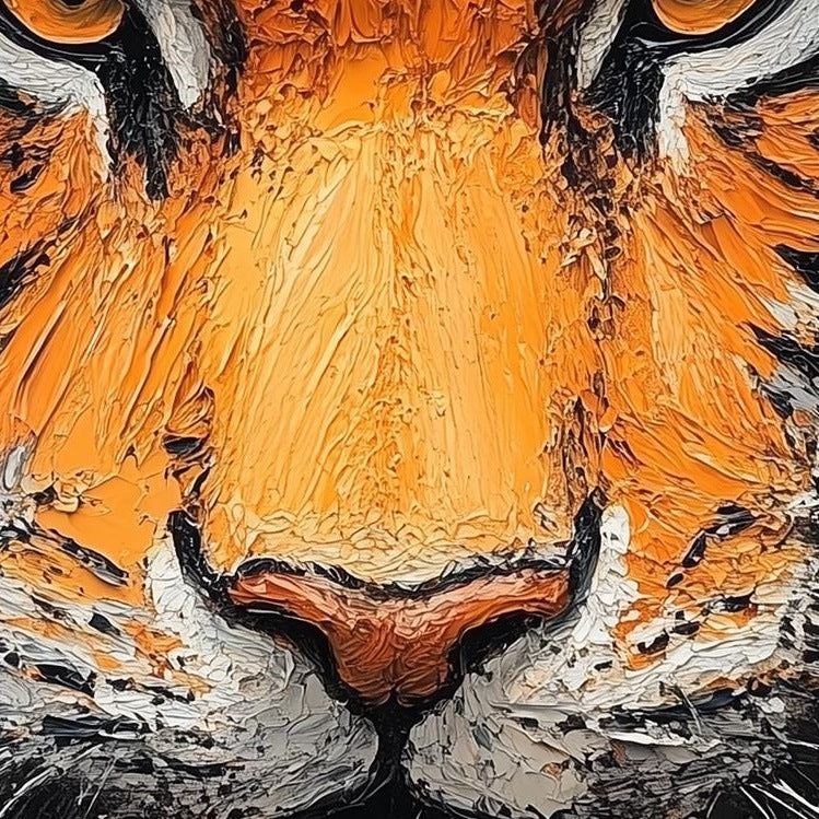 Bold Tiger animal art print close-up detail