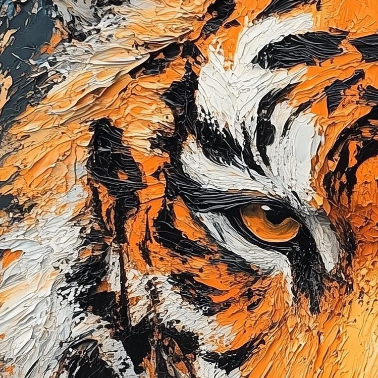 Bold Tiger animal art print close-up detail