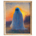 Sunset Ghost Halloween art print framed