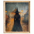Carnival Witch Halloween art print framed