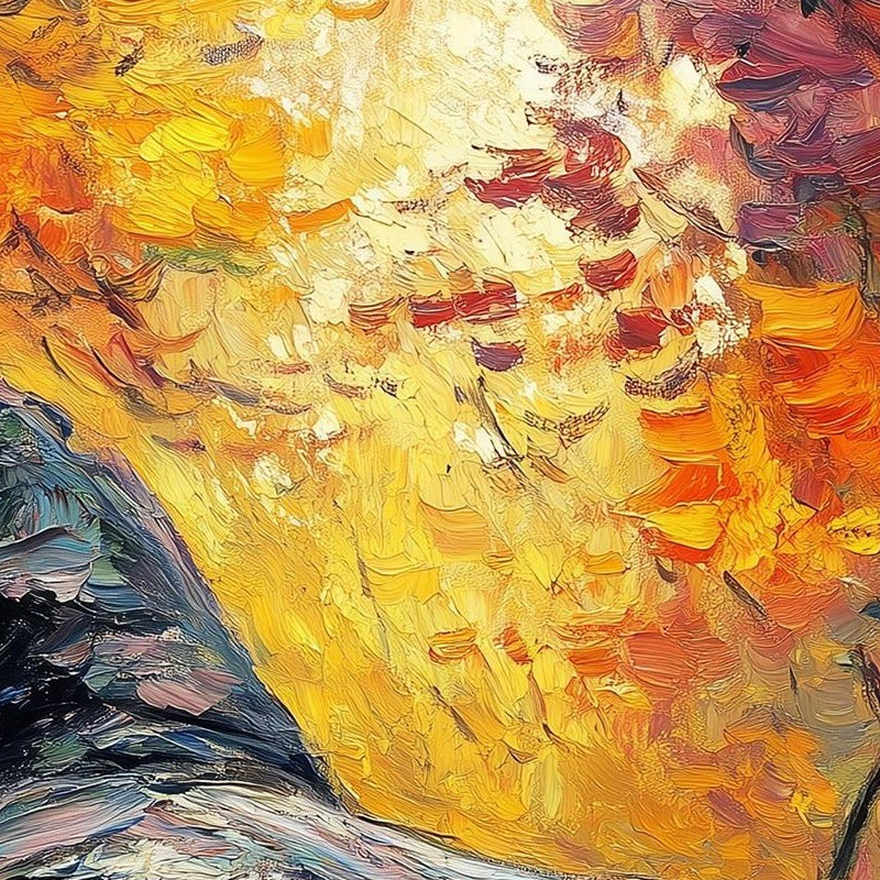 Autumn Path Witch Halloween art print close-up detail