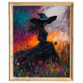 Wildflower Witch Halloween art print framed