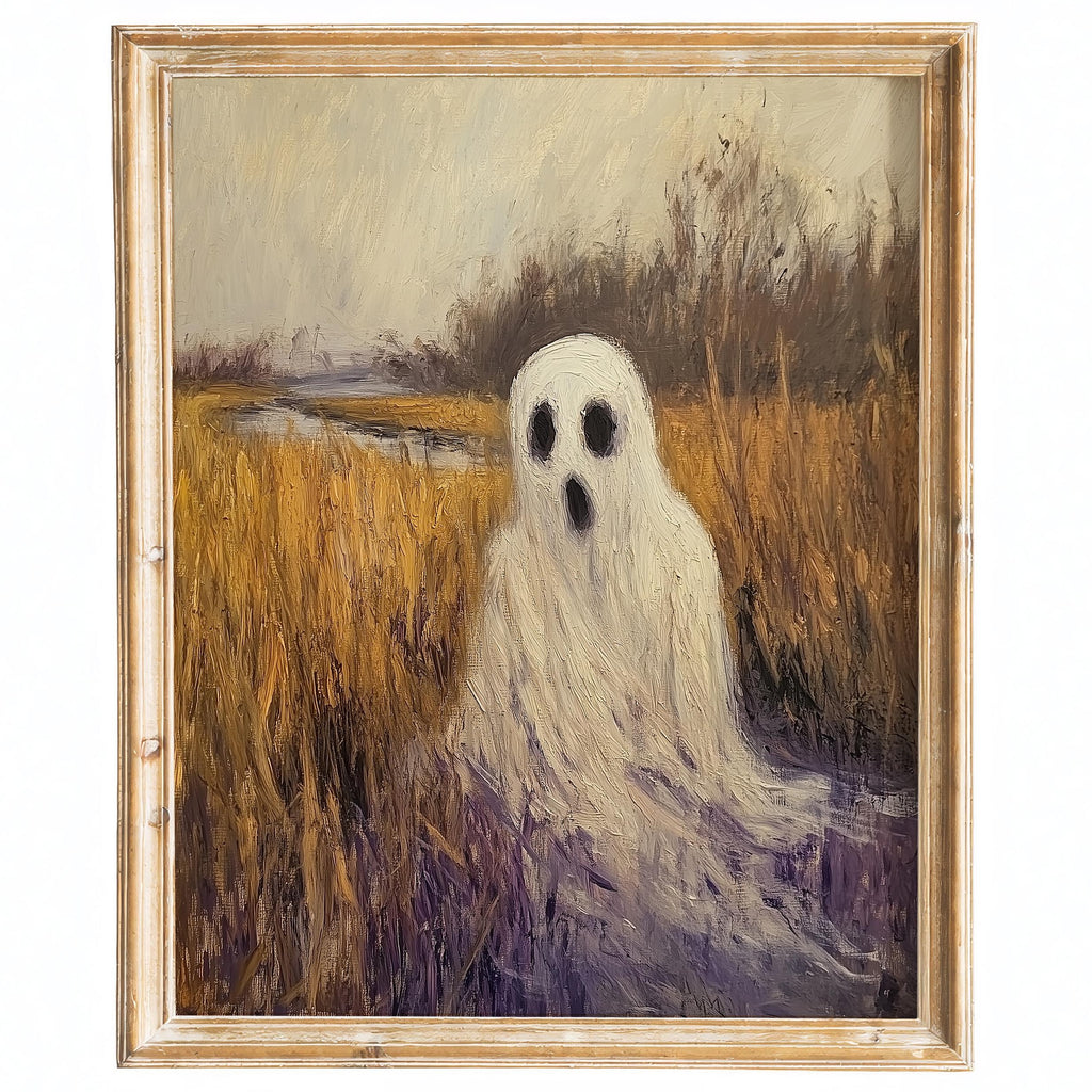 Marsh Ghost Halloween art print framed