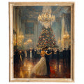 Holiday Ballroom Christmas art print framed