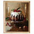 Xmas Pudding Christmas art print framed