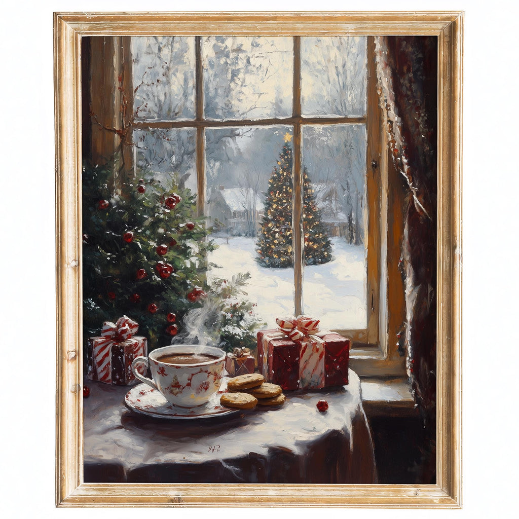 Christmas Tea Christmas art print framed