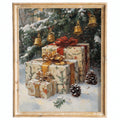 Vintage Presents Christmas art print framed
