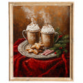 Hot Cocoa Christmas art print framed