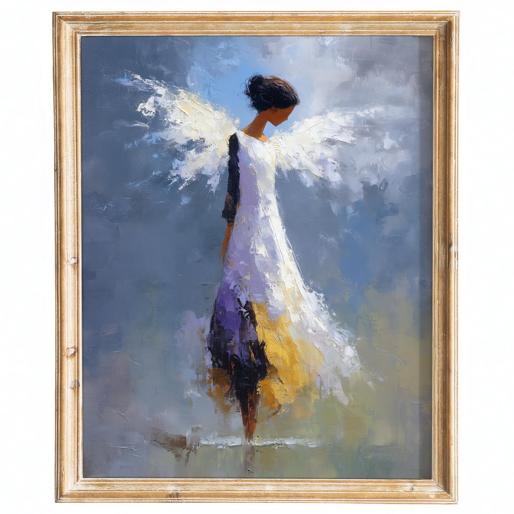 Serene Angel faith art print framed