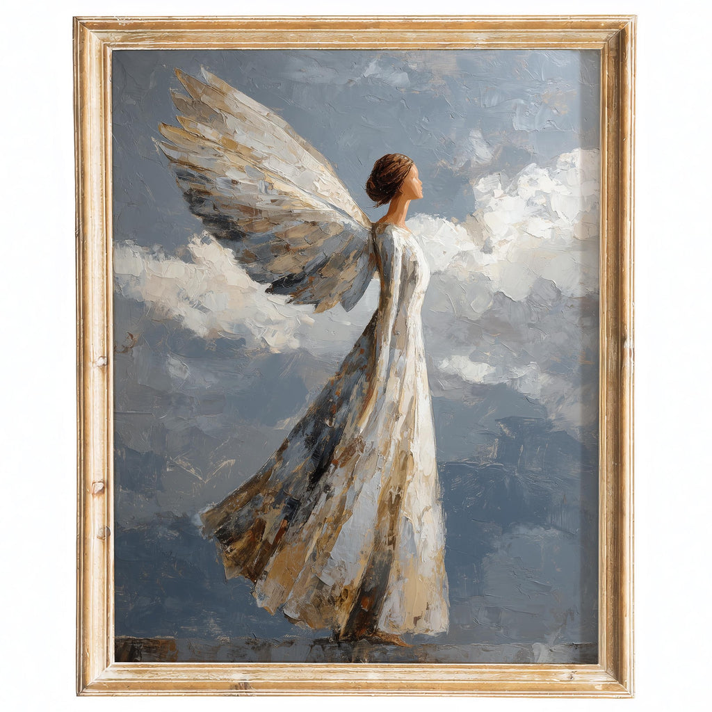 Heavenly Angel faith art print framed