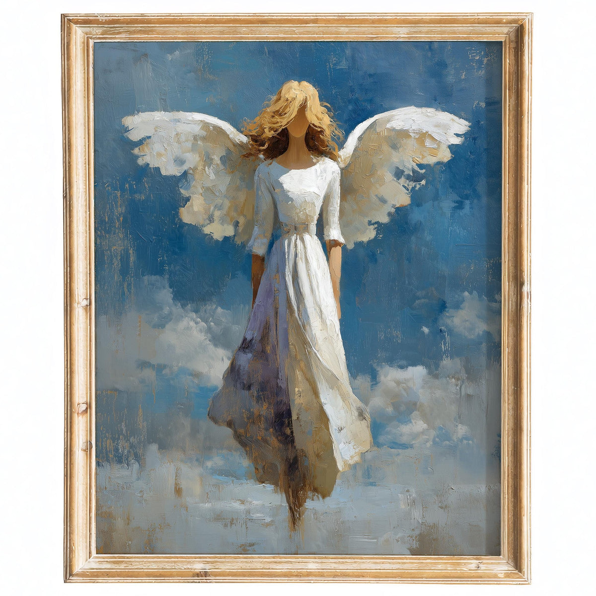 Angel Wings faith art print framed