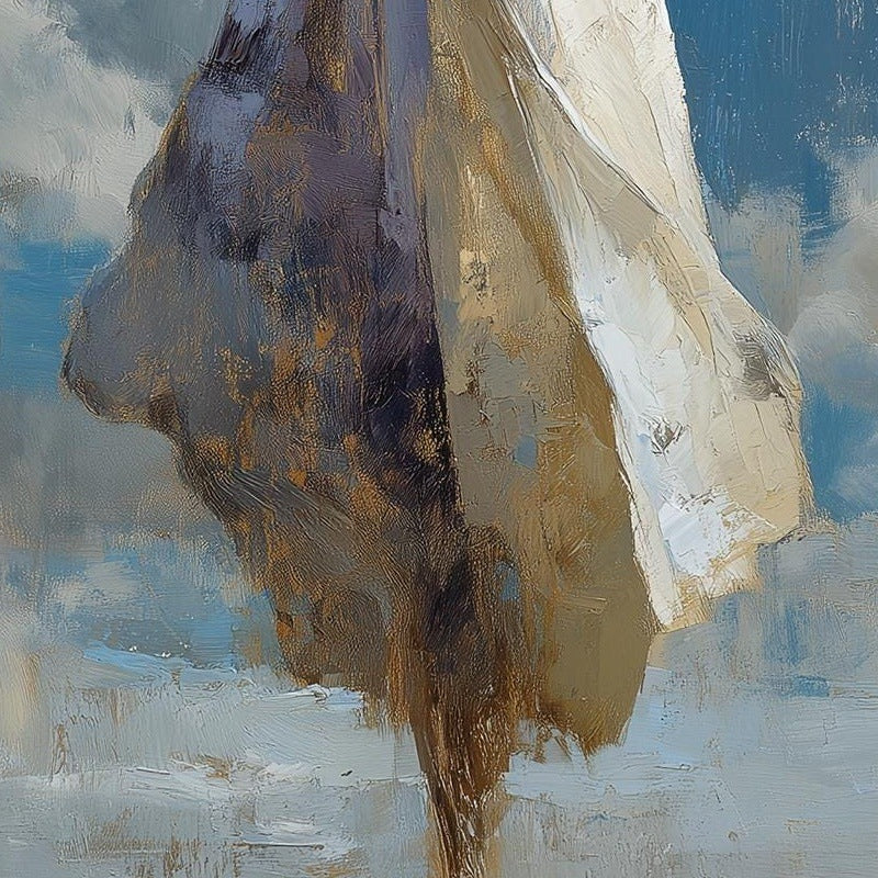 Angel Wings faith art print close-up detail
