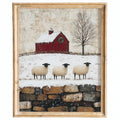 Winter Sheep winter art print framed