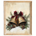 Brass Bells Christmas art print framed