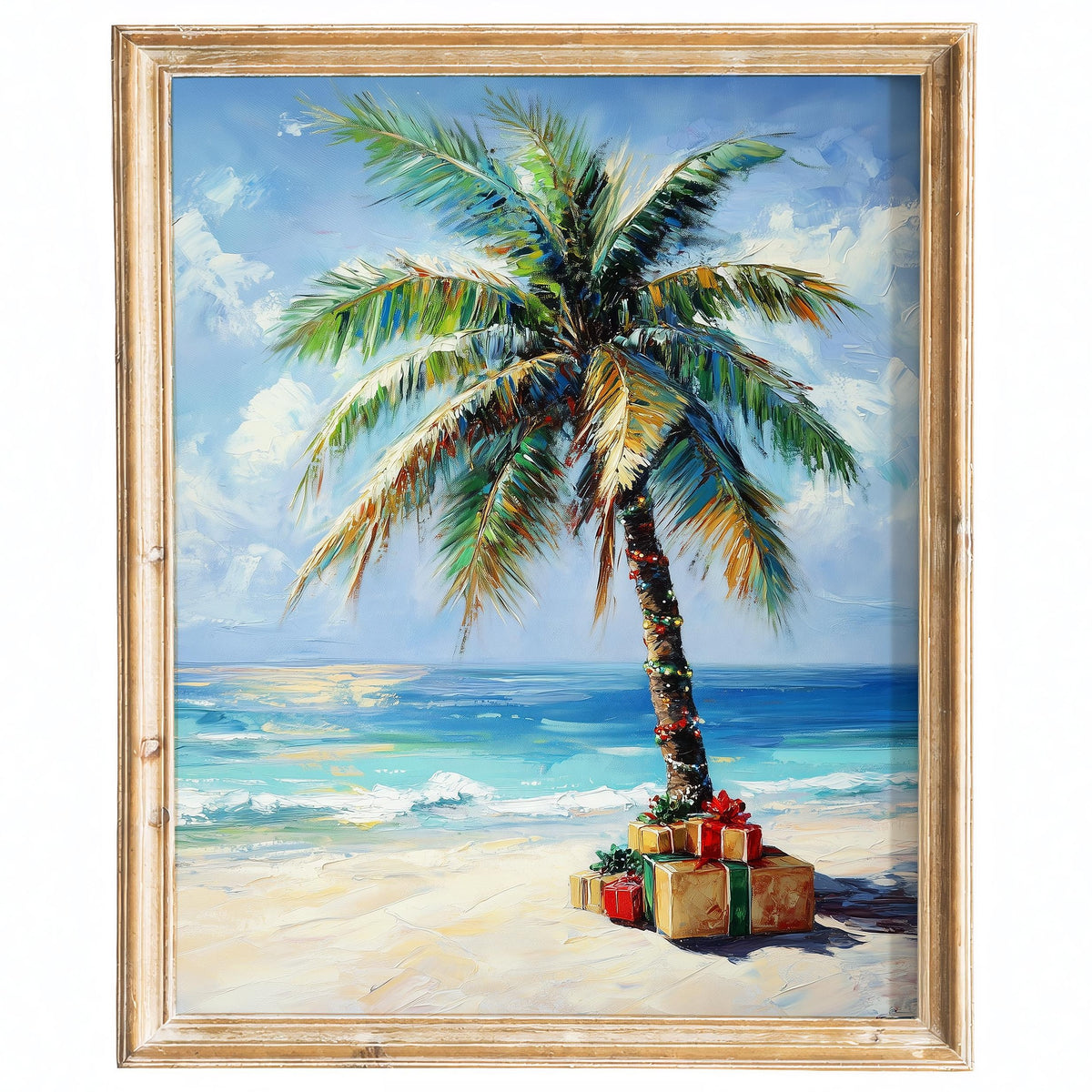 Palm Gifts Christmas art print framed