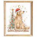 Golden Mom Christmas art print framed