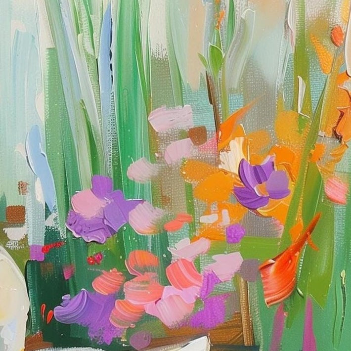 Duck Pond animal art print close-up detail