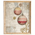 Vintage Ornaments Christmas art print framed